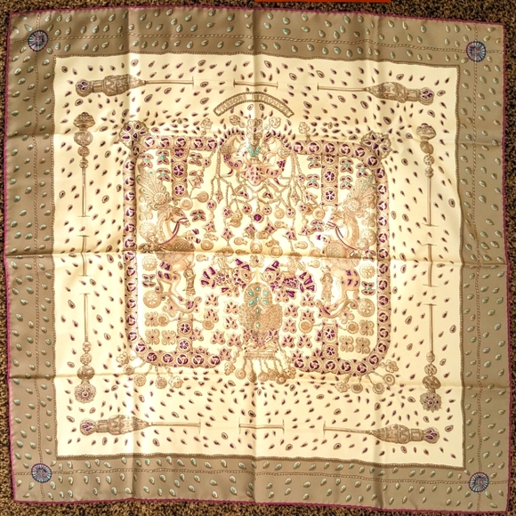 NWB Hermès Scarf 90 "Tresors Retrouves" - by Annie Faivre - Picture 1 of 9
